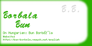 borbala bun business card